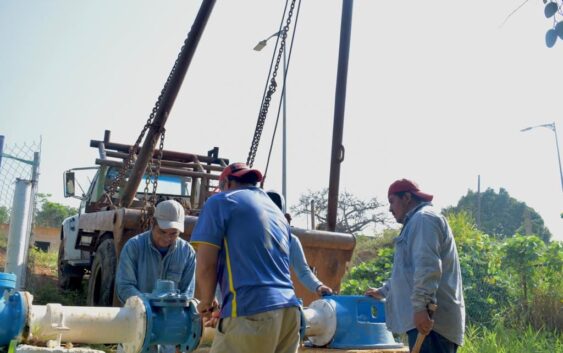 Cambian bomba al pozo tres