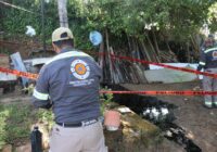 Acordona Protección Civil área de derrame en Los Mangos