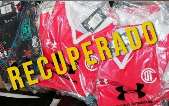 La FGJEM detuvo a un sujeto en posesión de playeras del Club Deportivo Toluca robadas en Veracruz