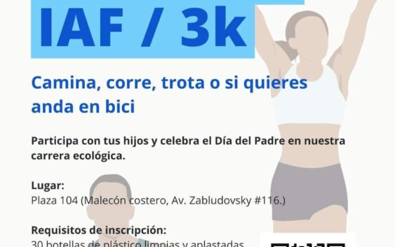 Invita gobierno de Coatzacoalcos a participar en la carrera IAF/3K