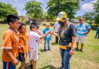 Rosalba Rodríguez, inauguró el torneo libre de fútbol en Ixhuapan