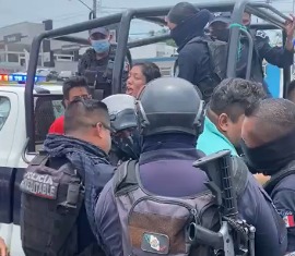 Policías minatitlecos agreden a Diputada Jessica Ramírez en jornada electoral de MORENA