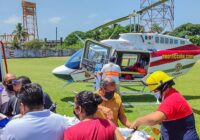 Brinda apoyo Ayuntamiento de Coatzacoalcos en traslado en helicóptero de menor grave