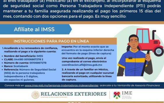 Ofrece IMSS seguridad social a trabajadores en extranjero