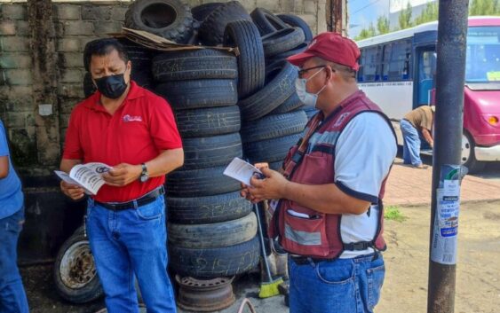 Promueve Ayuntamiento acciones contra el dengue en vulcanizadoras