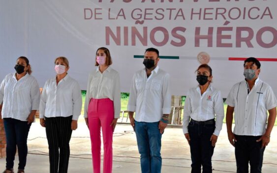 El H. Ayuntamiento de Cosoleacaque Conmemoró el 175 aniversario de la gesta heroica de los cadetes de Chapultepec.