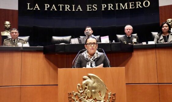 Rosa Icela Rodríguez, titular de Seguridad y Protección Ciudadana rinde buenas cuentas en el Senado