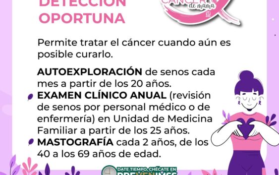 Orienta IMSS Veracruz Sur sobre detecciónoportuna de Cáncer de Mama