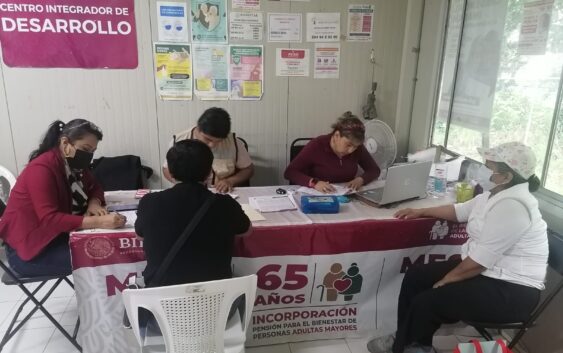 INICIA REGISTRO A LA PENSIÓN PARA EL BIENESTAR DE LAS PERSONAS ADULTAS MAYORES EN EL SUR DE VERACRUZ