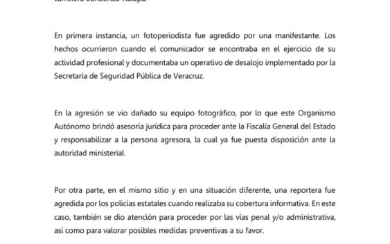 Interviene CEAPP por agresión a periodistas en Xalapa 