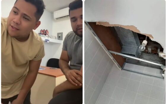 JEFE DE MANTENIMIENTO DEL HAEV GRABA TIK TOK EN OFICINAS Y DEJA A CAER A PEDAZOS EL NOSOCOMIO