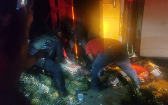 JORNALERO MUERTO Y VARIOS LESIONADOS EN VOLCADURA DE CAMIÓN CARGADO CON PIÑAS.