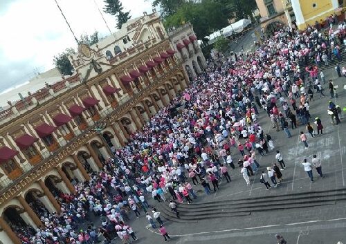 Marcha INE…Desangelada en Xalapa