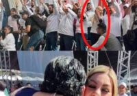 La nueva Presidenta del TEV, con morenistas, aplaudiendo a la 4T