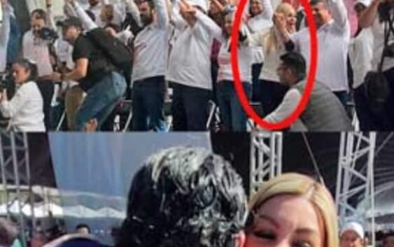 La nueva Presidenta del TEV, con morenistas, aplaudiendo a la 4T