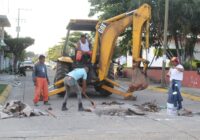 Inicia rehabilitación del sistema de drenajeen la calle Reynosa en Cuatro Caminos