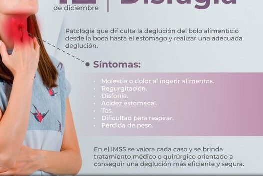Informa IMSS Veracruz Sur sobre disfagia y sus síntomas