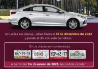 Últimas dos semanas para tramitar tu canje de placas