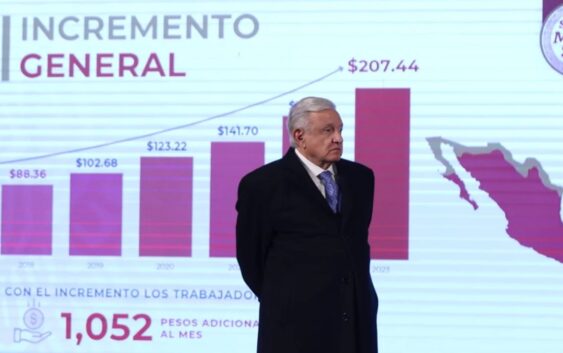 AMLO no ve riesgo de que se desate inflación por aumento del 20% en el salario mínimo