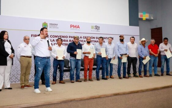 FIRMA PMA CONVENIO PARA LA GESTIÓN SUSTENTABLE DE PIEDRA BASÁLTICA DESTINADA A LA CONSTRUCCIÓN DEL TREN MAYA