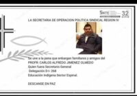 Lamenta SNTE muerte de maestro en masacre de Las Bajadas, en Veracruz
