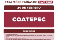 En 44 municipios, vacunación contra COVID a niñas y niños, del 24 al 26 de febrero