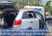 Con armamento y equipo exclusivo del Ejército, cae teniente en el sur de Veracruz