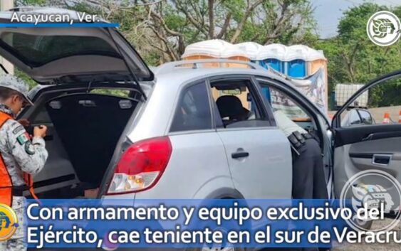 Con armamento y equipo exclusivo del Ejército, cae teniente en el sur de Veracruz