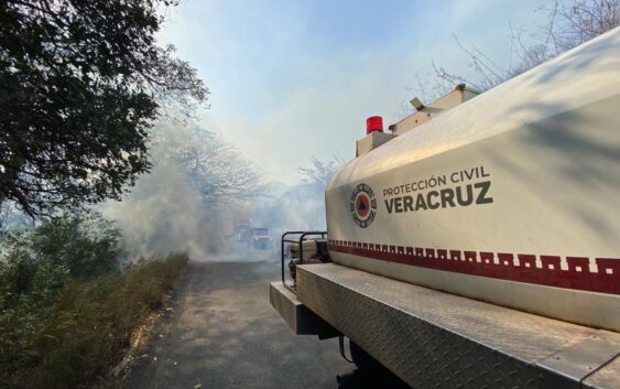 Incendio de pastizal en Actopan