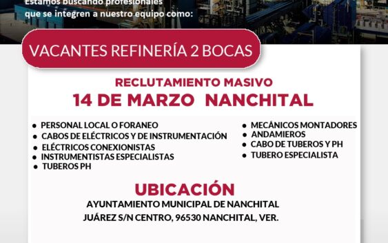 RECLUTAMIENTO EN NANCHITAL