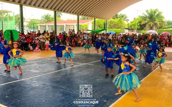 FESTEJAN DÍA DE LA PRIMAVERA CON RONDAS INFANTILES EN COSOLEACAQUE