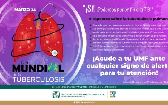 Advierte IMSS Veracruz Sur sobre síntomas de tuberculosis