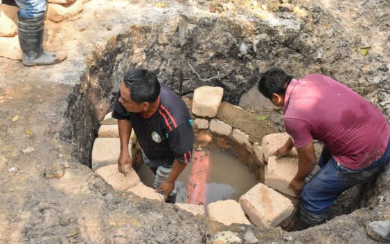 Realizan pozo de registro en colonia nuevo centro de población