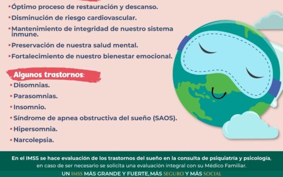 Exhorta IMSS Veracruz Sur a dedicar tiempo a un sueño reparador