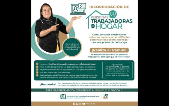 Ofrece IMSS Veracruz Sur seguro parapersonas Trabajadoras del hogar