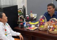 En su visita a Oluta, la Subsecretaria de Educación de Veracruz, fue recibida en palacio municipal por el Alcalde.
