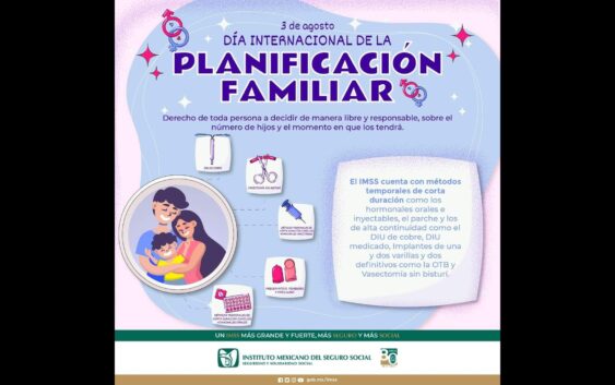 Informa IMSS Veracruz Sur sobre métodos de Planificación Familiar