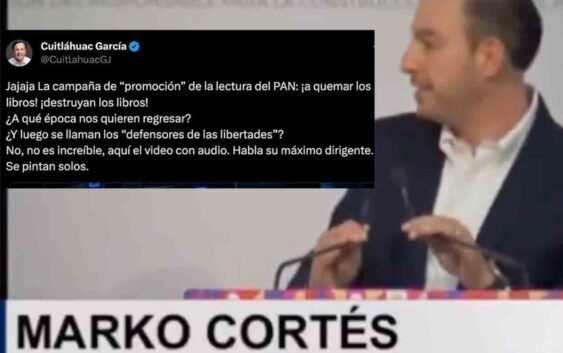 Critica Cuitláhuac campaña del PAN contra los libros de texto: “¡A quemar los libros!, ¡destruyan los libros! ¿A qué época nos quieren regresar?”