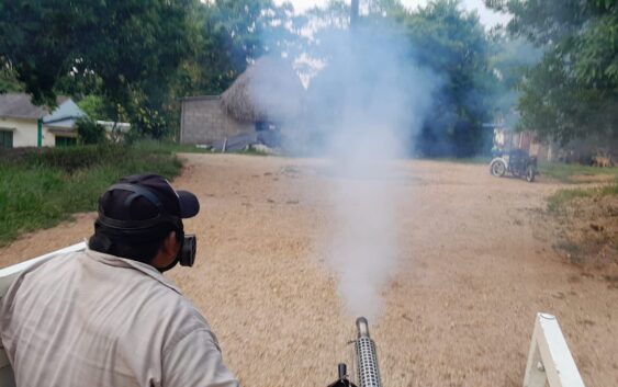 Intensifican fumigaciones en la zona rural de Cosoleacaque.
