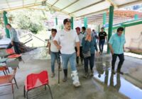 Zenyazen recorre escuelas dañadas por lluvias en Zongolica; trabajan los tres órdenes de gobierno para la recuperación de estas