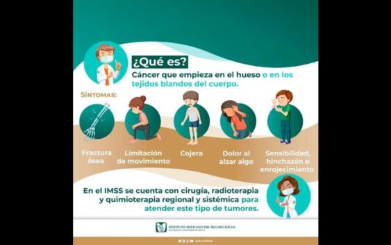 Promueve IMSS Veracruz Sur detección oportuna del sarcoma para un mejor pronóstico