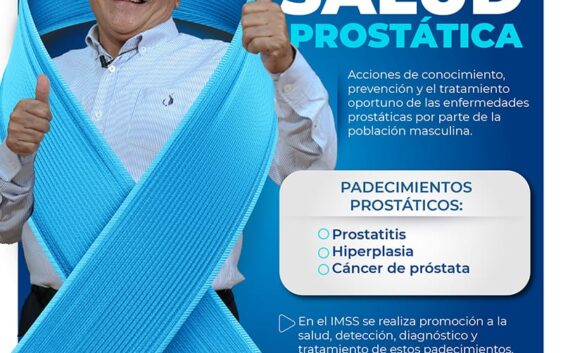 Pide IMSS Veracruz Sur a hombres, acudir una vez al año a valorar su salud prostática