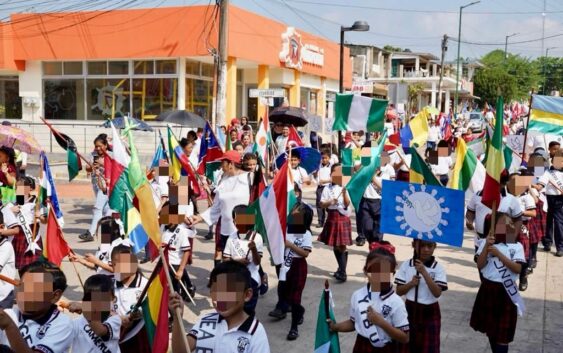 En Cosoleacaque, conmemoramos el 78 aniversario de la ONU con desfile infantil