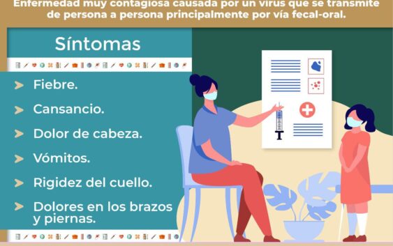 Informa IMSS Veracruz Sur sobre importancia de vacunare contra poliomielitis