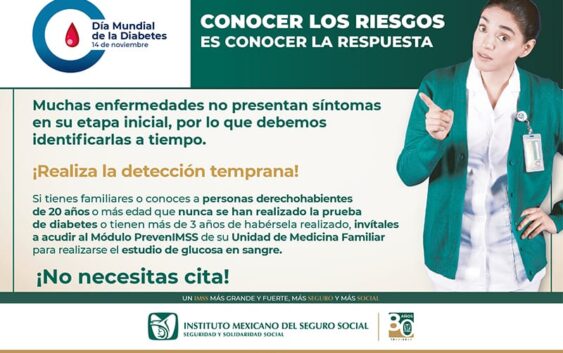 Recomienda IMSS Veracruz Sur controlar la diabetes ya que reduce riesgo de padecer insuficiencia renal