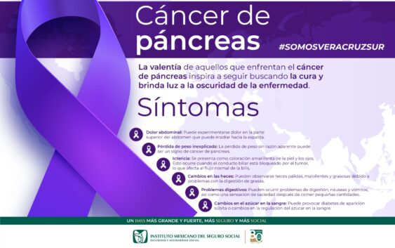 Informa IMSS Veracruz Sur sobre cáncer de páncreas