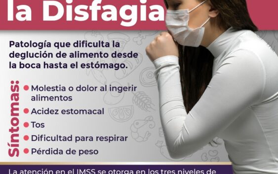 Explica IMSS Veracruz Sur síntomas de Disfagia