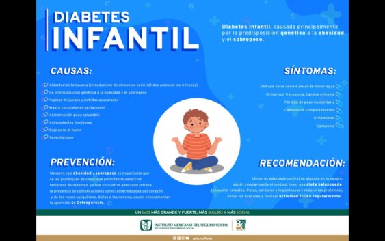 Informa IMSS Veracruz Sur sobre Diabetes Infantil