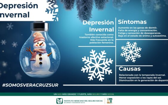 Informa IMSS Veracruz Sur sobre la depresión invernal