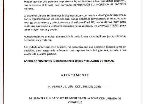 Fundadores de MORENA piden a Mario Delgado su intervención para que “Pepin Ruiz” no sea candidato a Diputado